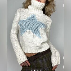 Star knit sweater